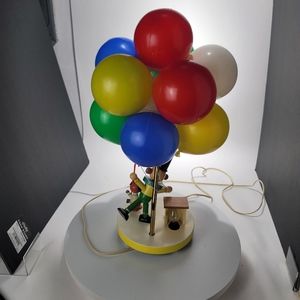 1972 clown dog vintage lamp